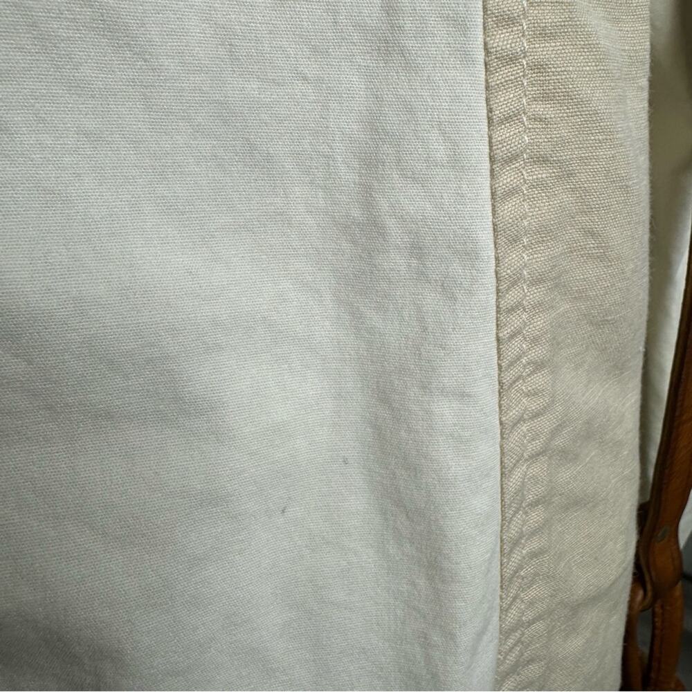 Sundance Button Front Patchwork Jacket Fall Utility Zip Pocket Cream Size 10 - Picture 13 of 14